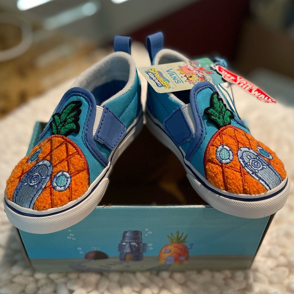 NWT Vans toddler SpongeBob slip on shoes.  Size 7.5 T